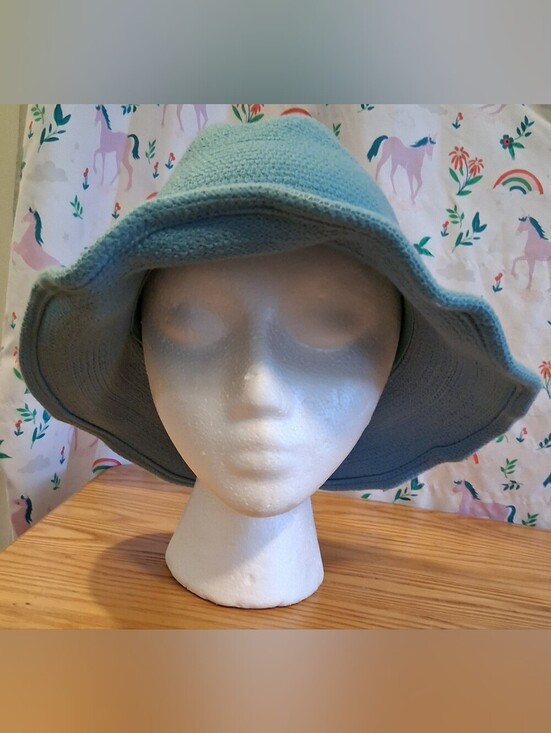 Jacques Le Corre Accessories - EUC Vintage Y2K Jacques Le Corre Paris Pastel Blue Cotton Casual Floppy Hat Cap